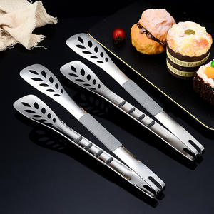 Pince à pain en acier inoxydable 304 avec poignée en silicone résistante à la chaleur, idéale pour la cuisson, le barbecue et les buffets - Product Image 2