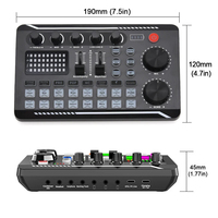 Carte son F998, mixeur audio, mixeur DJ, interface audio, changeur de voix, effets sonores pour diffusion en direct, chant, enregistrement en studio