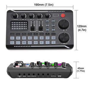 Carte son F998, mixeur audio, mixeur DJ, interface audio, <span class=keywords><strong>changeur</strong></span> <span class=keywords><strong>de</strong></span> <span class=keywords><strong>voix</strong></span>, effets sonores pour diffusion en direct, chant, enregistrement en studio - Product Image 2