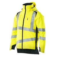 Veste réfléchissante maritime épaissie pour hommes avec capuche: le manteau de sécurité parfait pour la construction en hiver