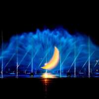 Fuentes Musicales Comerciales de Acero Inoxidable para Exteriores con Iluminación RGB para Proyección de Películas en Pantalla de Agua