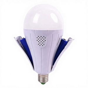หลอดไฟฉุกเฉิน LED แบบชาร์จไฟได้ E27 B22 สำหรับใช้ภายในและภายนอกอาคาร หลอดพลาสติกสำหรับตั้งแคมป์ ให้แสงสว่างสูง - Product Image 4