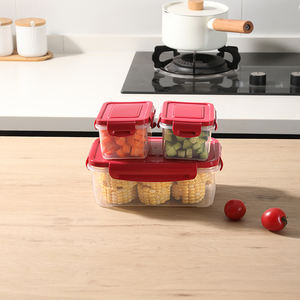 Zhanggong 3 uds contenedores de cocina apilables a prueba de fugas contenedor de almacenamiento de alimentos de plástico hermético para almacenamiento de carne, frutas y verduras - Product Image 2