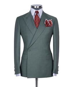 Nieuwste Design Groene Herenpak 2-delig (jas+broek) Regular Fit Formele Smoking Herenpak Bruiloftpak Sets voor Heren - Product Image 1