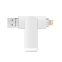 Diska lepas USB 2tb kustom pabrik, memori drive OTG 64gb 128gb USB 3.0 logam 3 dalam satu Flash Drive USB