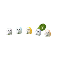 Beliebtes Design Cartoon Sieben Farben Kleine Maus & Hamster Mikro-Landschaft Harz-Figur Handwerk zur Dekoration