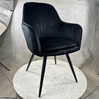 Chaises de salle à manger élégantes 2026, promotion, design classique, fauteuil rembourré en tissu, pieds en métal, pour hôtel et restaurant