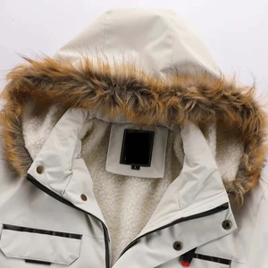 <span class=keywords><strong>Parka</strong></span> matelassée pour hommes tenue quotidienne longue décontractée chaude hiver couleur unie courte doudoune col en fourrure chapeau velours granulaire - Product Image 3