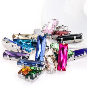 Diamante recto de corte garra, diamante de cristal cosido a mano, joyería DIY, zapatos, bolsos, material artesanal, diamante K blanco con garras - Product Image 1