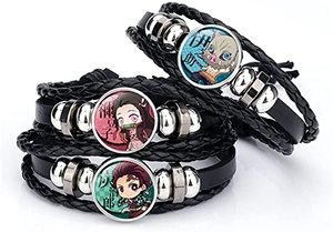 HUAYI-pulsera ajustable para <span class=keywords><strong>Cosplay</strong></span>, accesorios de animación, Kamado, Tanjirou, Demon Slayer, Kamado, <span class=keywords><strong>Nezuko</strong></span> - Product Image 3