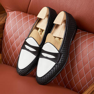 Strap <b>rubber</b> <b>sole</b>, breathable and lightweight. Suitable for handmade woven shoes with black and white color combination. - Product Image 6