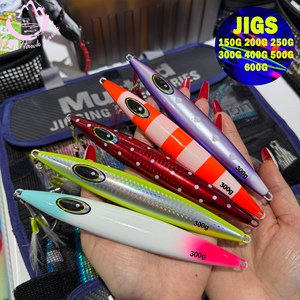 Esca Metallica per Slow Pitch Jigging 100g-500g, Jig ad Alta Azione per Pesca in Mare di Snapper, Grouper, Tonno, Spigola, Spigola Gialla - Product Image 1