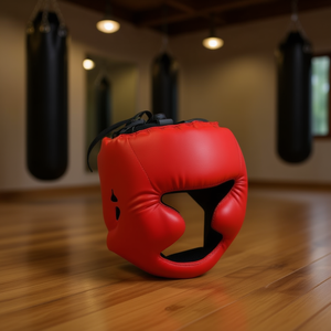 Casco de Boxeo Rojo, Equipo de Artes Marciales - Product Image 2