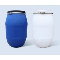 Fût en plastique HDPE 200 kg 55 gallons Eau / Alimentaire Bleu Plastique Bleu 25/30/50/60 200 Litres Fût en plastique bleu