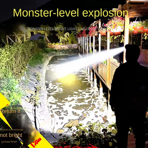 Hot năm đầu ABS + nhựa cơ thể đèn USB có thể sạc lại được xây dựng trong pin làm việc đèn pha ngọn đuốc chiến thuật đèn pin Led Đèn Pha - Product Image 2