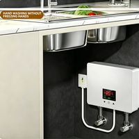 Chauffe-eau électrique mural sans réservoir en plastique pour usage domestique, 5500W 220V, chauffage instantané pour salle de bain et douche, prix usine bas