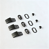 Ensemble de boucles courbées en acier inoxydable avec finition multicolore, œillets ovales et rivets creux pour la fabrication de chapeaux