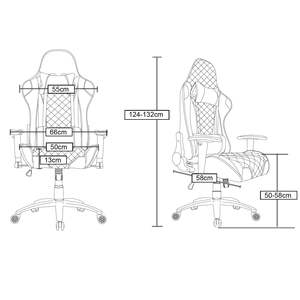 Chaise de jeu Silla <span class=keywords><strong>Gamer</strong></span> Led Rgb Racing Massage de jeu avec lumières et haut-parleurs Bon marché en cuir blanc Pu pour ordinateur - Product Image 4
