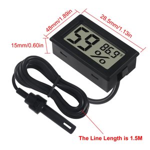 Digital Mini Reptile Tank Terrarium Thermo Hygrometer Thermometer With <b>Humidity</b> Wire Sensor Probe - Product Image 4