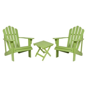 Conjunto de Sillas Adirondack de Madera Maciza de Alta Calidad con Mesa Plegable, Impermeable y Ecológico para Espacios de Comedor al Aire Libre en Jardines y Resorts - Product Image 1