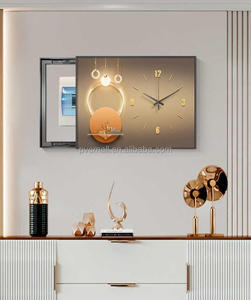 Murales <span class=keywords><strong>de</strong></span> pared colgantes con placa <span class=keywords><strong>de</strong></span> cubierta, caja <span class=keywords><strong>de</strong></span> medidor <span class=keywords><strong>de</strong></span> electricidad <span class=keywords><strong>para</strong></span> restaurante moderno, decoración <span class=keywords><strong>de</strong></span> pared con reloj, pintura <span class=keywords><strong>de</strong></span> porcelana <span class=keywords><strong>de</strong></span> cristal - Product Image 3