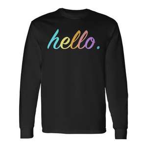 Camiseta de Manga Larga con Estampado de Arcoíris para Uso Casual - Product Image 1