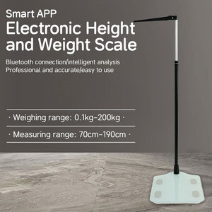 Báscula Digital Industrial de Fábrica de 200 kg y 190 cm para Medir Altura y Grasa Corporal con IMC, Báscula de Grasa Corporal 832 de 200 kg - Product Image 4