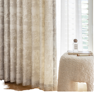 Rideaux de fenêtre Jacquard Chenille de luxe occultant épaissi de haute qualité pour salon chambre <span class=keywords><strong>à</strong></span> coucher cantonnières de fenêtre occultantes tissées - Product Image 2