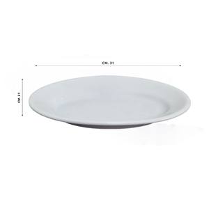 Tivoli ถาดพอร์ซเลนสีขาวรูปไข่31ซม. เครื่องมือประหยัด - Product Image 3