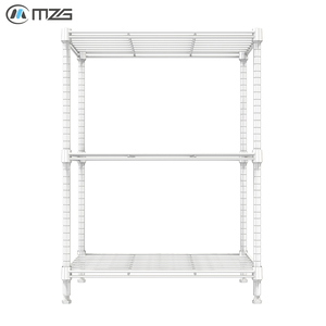 Étagère de rangement portable MZG moderne à 3 niveaux en acier au carbone blanc thermolaqué pour salle de bain, armoire, salon - Product Image 3