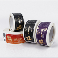 Etiqueta de embalaje de vinilo impermeable autoadhesiva impresa personalizada etiqueta holográfica duradera a prueba de arañazos para alimentos para Premium