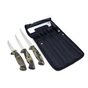 <span class=keywords><strong>Couteau</strong></span> de chasse en acier inoxydable, Kit de survie en plein air, planche à découper, ensemble de couteaux de Camping avec sac de transport - Product Image 2