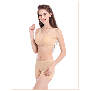 FCJ da donna taglie forti in cotone antisismico reggiseno Push-Up con imbottitura rimovibile senza fibbie e Logo della tazza di Lingerie senza filo - Product Image 4
