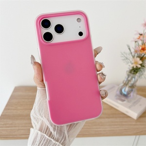 เคสโทรศัพท์แบบเจลลี่ 2 in 1 ผลิตจากซิลิโคน TPU แบบด้าน สีสันสดใส สำหรับ iPhone 17 16 15 14 13 12 air Pro Max สีลูกกวาด วัสดุ TPU PC ขายส่ง - Product Image 3