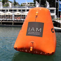 Bouée cylindrique gonflable personnalisée de 150 cm, durable, avec logo, en matériau imperméable, certifiée CE, marqueur flottant professionnel pour la course aquatique
