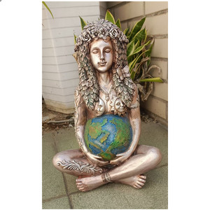 Adorno de Resina de 30 cm, Diseño de la Tierra <span class=keywords><strong>Madre</strong></span>, para Exteriores, Estilo Milenio Gaia, Arte Bonsái, <span class=keywords><strong>Diosa</strong></span> Abstracta, Grabado Chino - Product Image 3