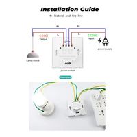 Interruptor de Sensor de Movimiento Infrarrojo Inalámbrico, Resistente al Agua, Sin Contacto, para PC, Estándar del Reino Unido, 220V UE, 250V EE. UU., 10A