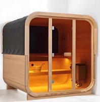 2025 poêle de sauna électrique HARVIA de haute qualité verre panoramique et cabane de jardin extérieure en bois de cèdre rouge avec d'excellentes ventes