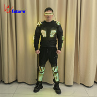 Costume LED Warrior, armure robotique futuriste, tenue de performance pour spectacles sur scène, événements de danse, festivals, défilés, cosplay