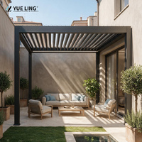 Pergola à toit à lamelles en aluminium sur mesure pour les entrepreneurs et les constructeurs, terrasse, jardin, commande électrique à distance