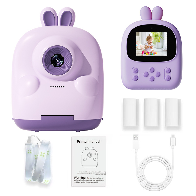 Cámara de Impresión Infantil Conejito Morado