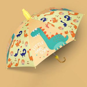 Parapluie droit en fibre <span class=keywords><strong>de</strong></span> verre <span class=keywords><strong>de</strong></span> 17 pouces pour enfants, cadeaux d'affaires personnalisables, petits parapluies légers coupe-vent en plastique mignons - Product Image 2