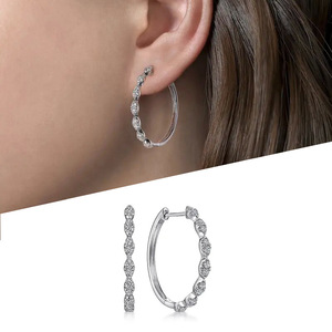 Orecchini a Cerchio Vintage a Forma di Occhio per Donne, Accessori Moda per Uso Quotidiano, Outfit Casual e Regalo - Product Image 1
