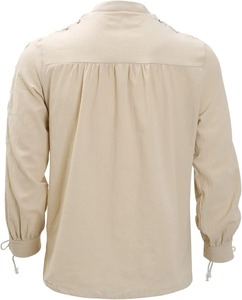 Camisas Steampunk para <span class=keywords><strong>Hombre</strong></span>, Camisa Gótica Medieval Renacentista de Manga Larga, Blusa Victoriana Negra y Blanca de Manga Larga, Estilo <span class=keywords><strong>Pirata</strong></span> - Product Image 6