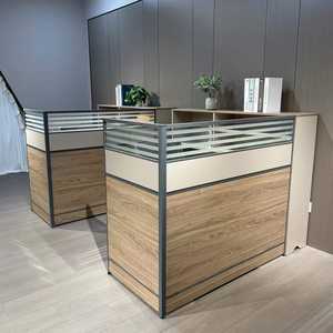 Manufacturer Wholesale Minimalist Design Office Furniture Six-Person Staff Workstation with Desks and <b>Chairs</b> - Product Image 3