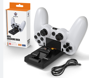 Çifte şarj makinesi P4 ince Pro ABS malzeme için standı şarj standı istasyonu Gamepad denetleyicisi USB arayüzü anahtarı uyumlu kutu - Product Image 1
