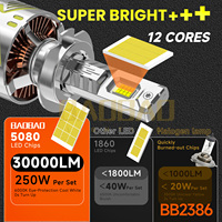 BB2386 Phare avant automobile 9012 H19 H4 H7 H11 Blanc 6000K à forte luminosité Boîtier en aluminium pour Voiture Camion SUV Fourgon Fournisseur