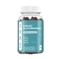 Gummies véganes OEM au konjac et glucomannane pour la minceur, halal, soutien immunitaire et digestif pour adultes, complément alimentaire