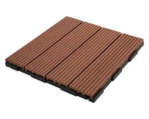 Lồng vào nhau Composite decking gỗ gạch cho ngoài trời Patio sàn 30cm x 30cm/12x12 inch bấm vào cài đặt loại - Product Image 1
