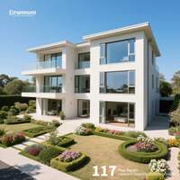 Ventana Fija de Aluminio Negro con Doble Vidrio Templado, Rotura de Puente Térmico, Tamaño Personalizado, Impermeable, para Villa o Baño